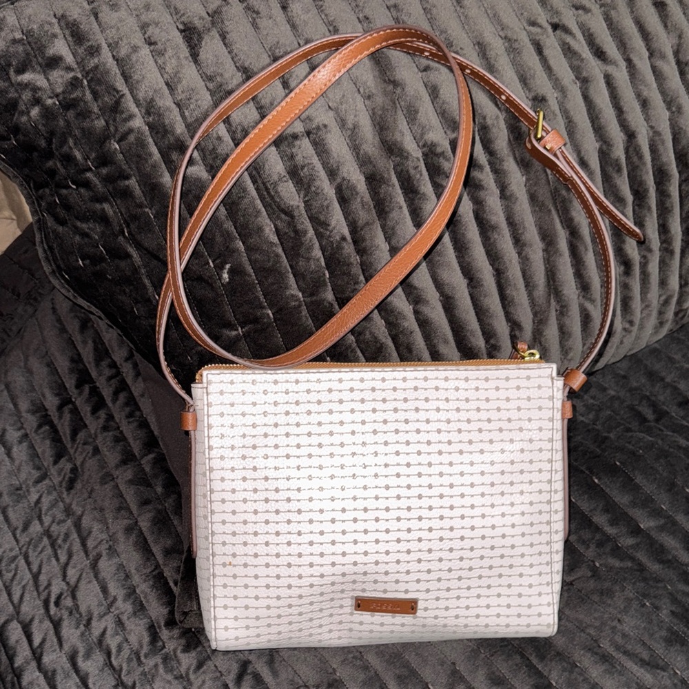 Fossil White and Brown Women's Bag